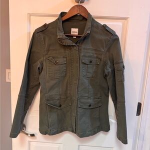 Kenzie Jeans women’s green jacket size Large  green utility iacket full zip